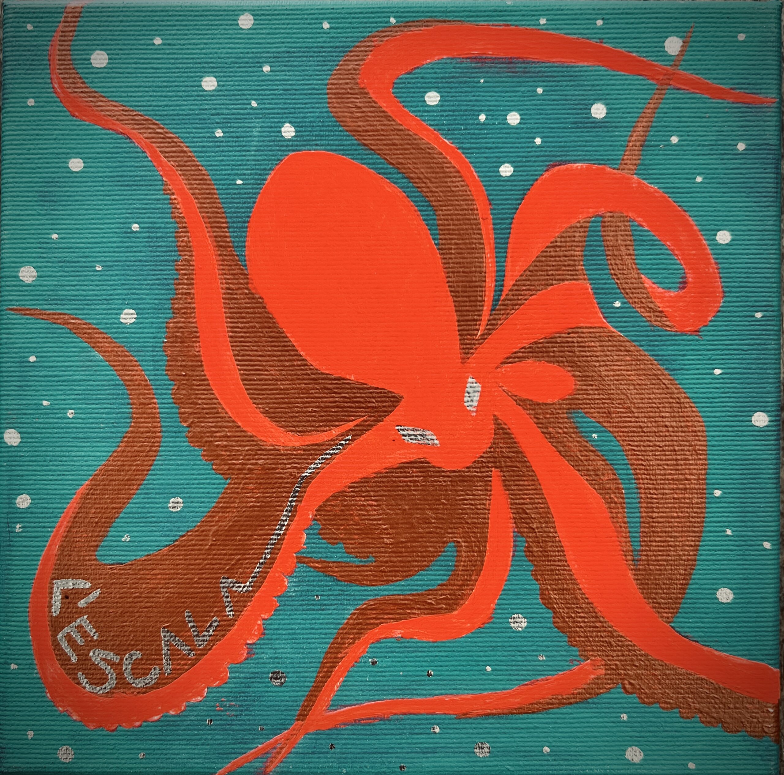 octopus original art painting by alex di silvestro