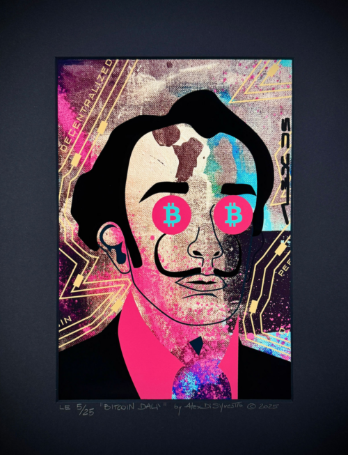 Salvador Dali' Bitcoin pop art portrait