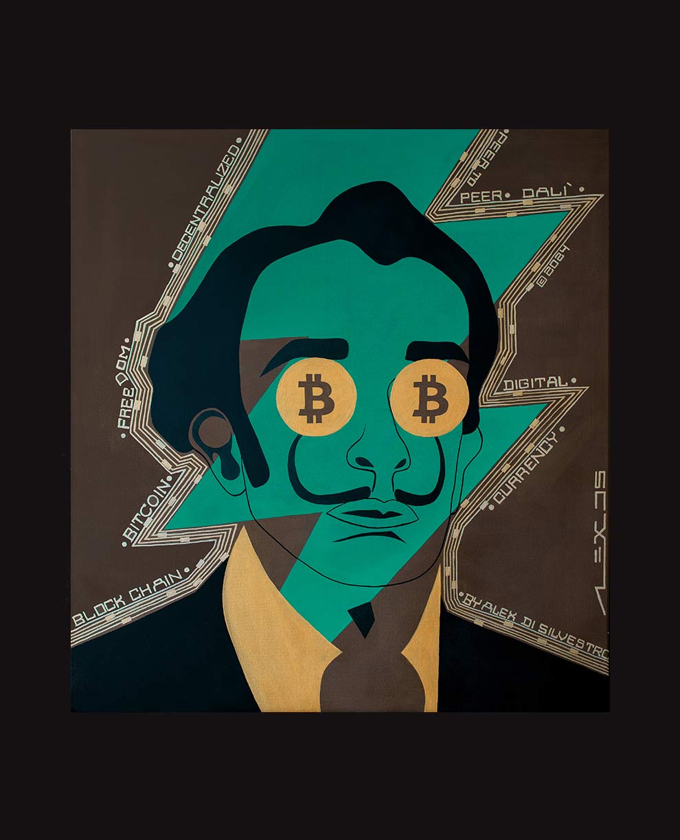 bitcoin dali original art by alex di silvestro © 2024