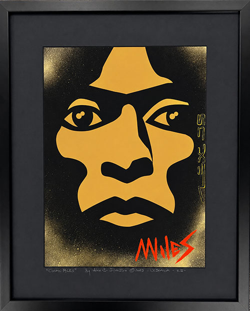 miles davis by alex di silvestro art portrait mixed media