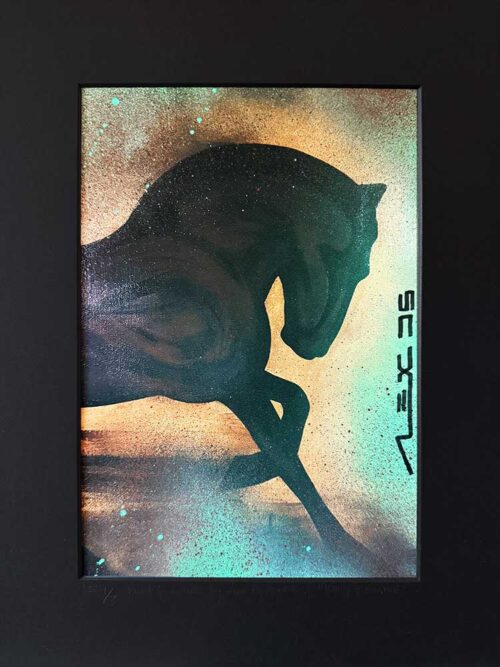 horse art equestrian portrait contemporary by Alex Di Silvestro
