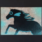 Equestrian art contemporary horse portrait by Alex Di Silvestro