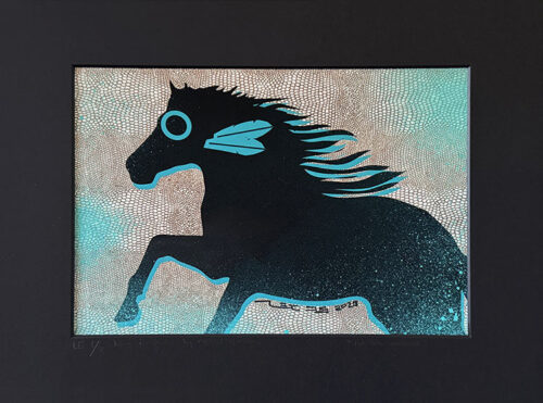 Equestrian art contemporary horse portrait by Alex Di Silvestro