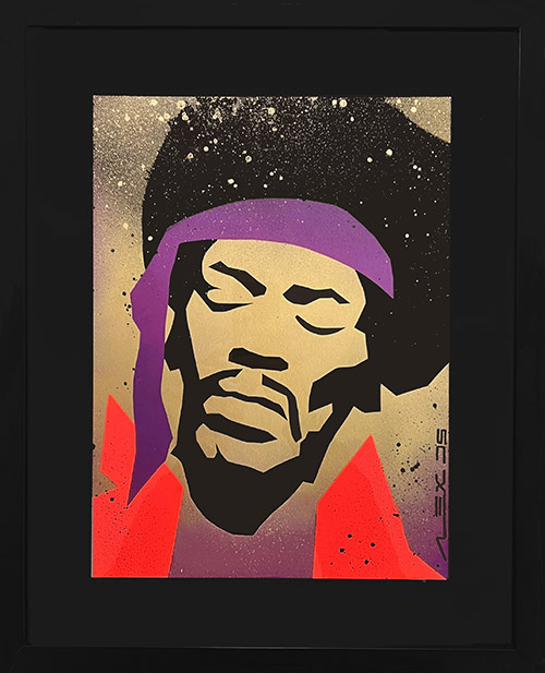 jimi hendrix portrait artwork original by alex di silvestro pop art iconic 