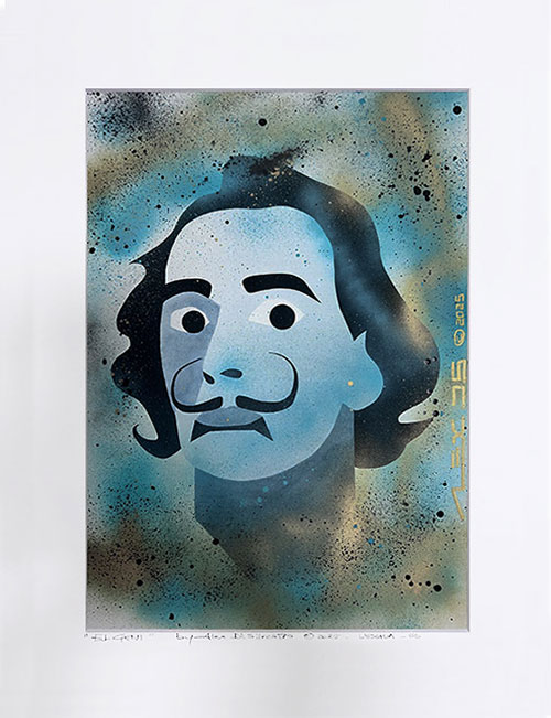 el geni salvador dali original portrait by artist alex di silvestro © 2025