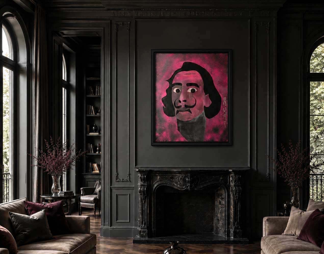 Salvador Dali' Pop Art portrait by Alex Di Silvestro